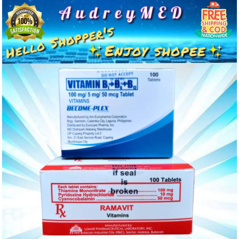 / RAMAVIT Vitamins (100 Tablet) Shopee Philippines