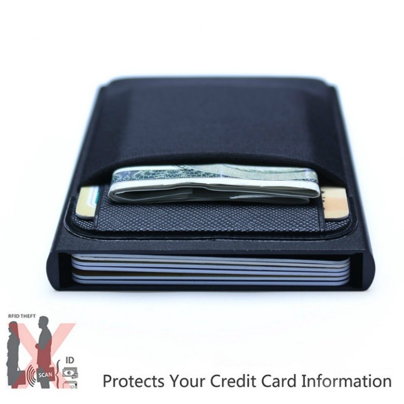 ID Card Holder Metal Wallet Automatic Credit Card Coin Purs Shopee