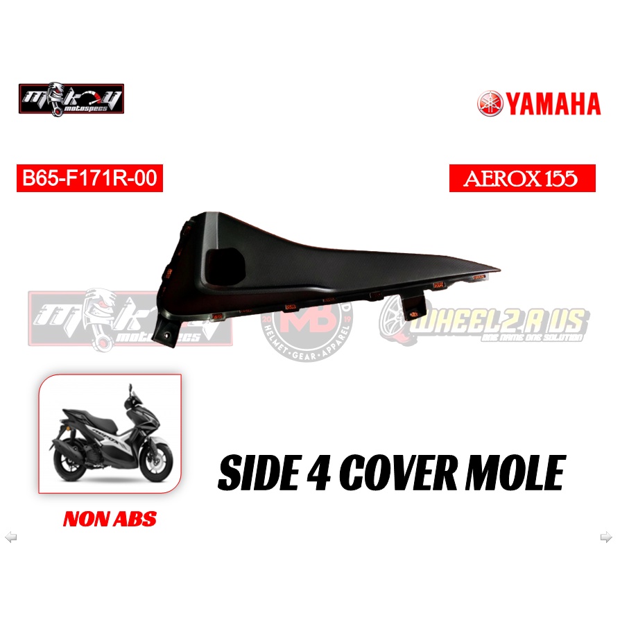 YAMAHA GENUINE (NON ABS 3) MOLE, SIDE COVER 4 FOR AEROX 155 (B65-F171R ...