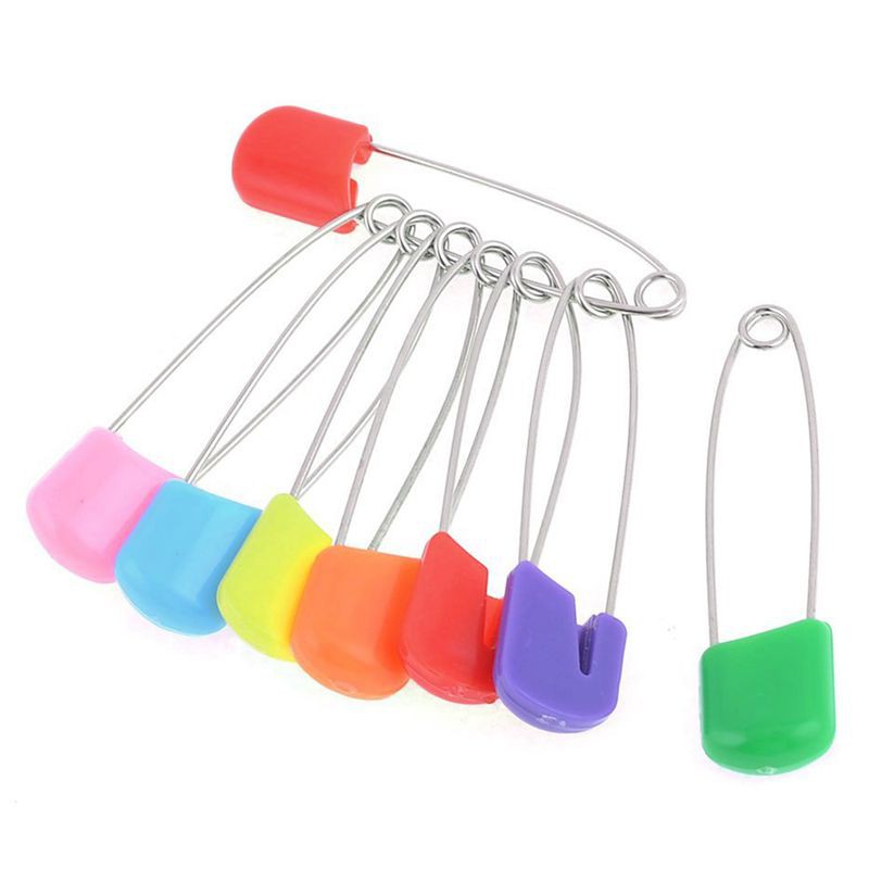 8 pieces Color assorted plastic head honeycomb fabric safety pins for ...