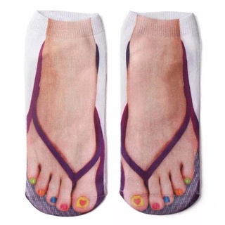 Witty Outdoormall Stock 3D Printing Socks Funny Socks Flip-Flops Socks Boat Socks Creative Socks