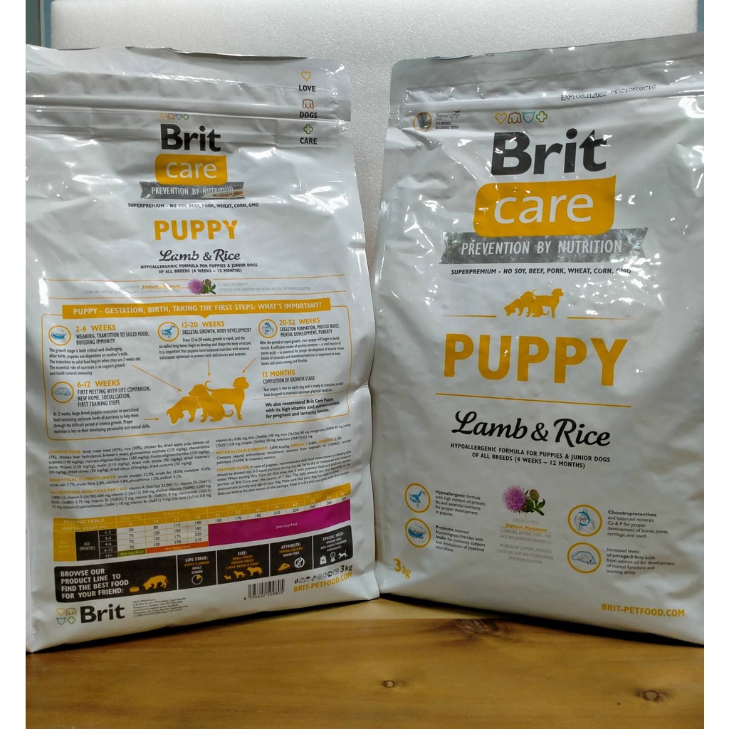 BRIT CARE HYPOALLERGENIC LAMB & RICE DOG FOOD 3kg