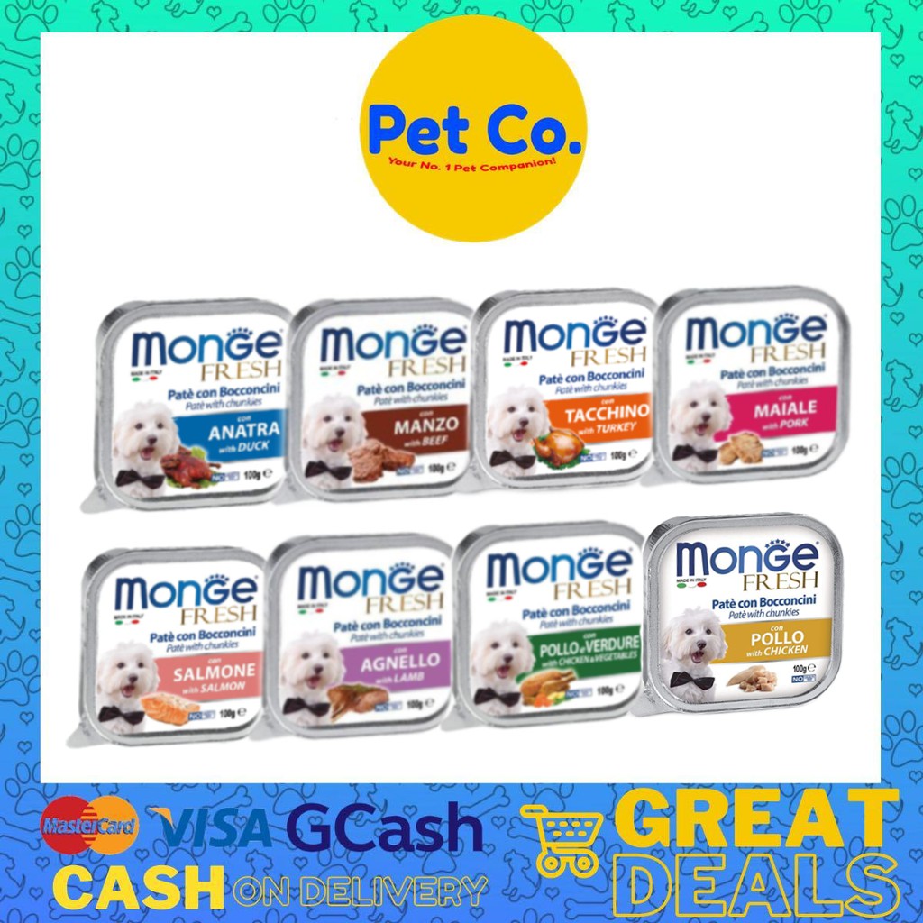 Monge Fresh Pate Dog Wet Food Made in Italy Cruelty Free 100g Shopee Philippines