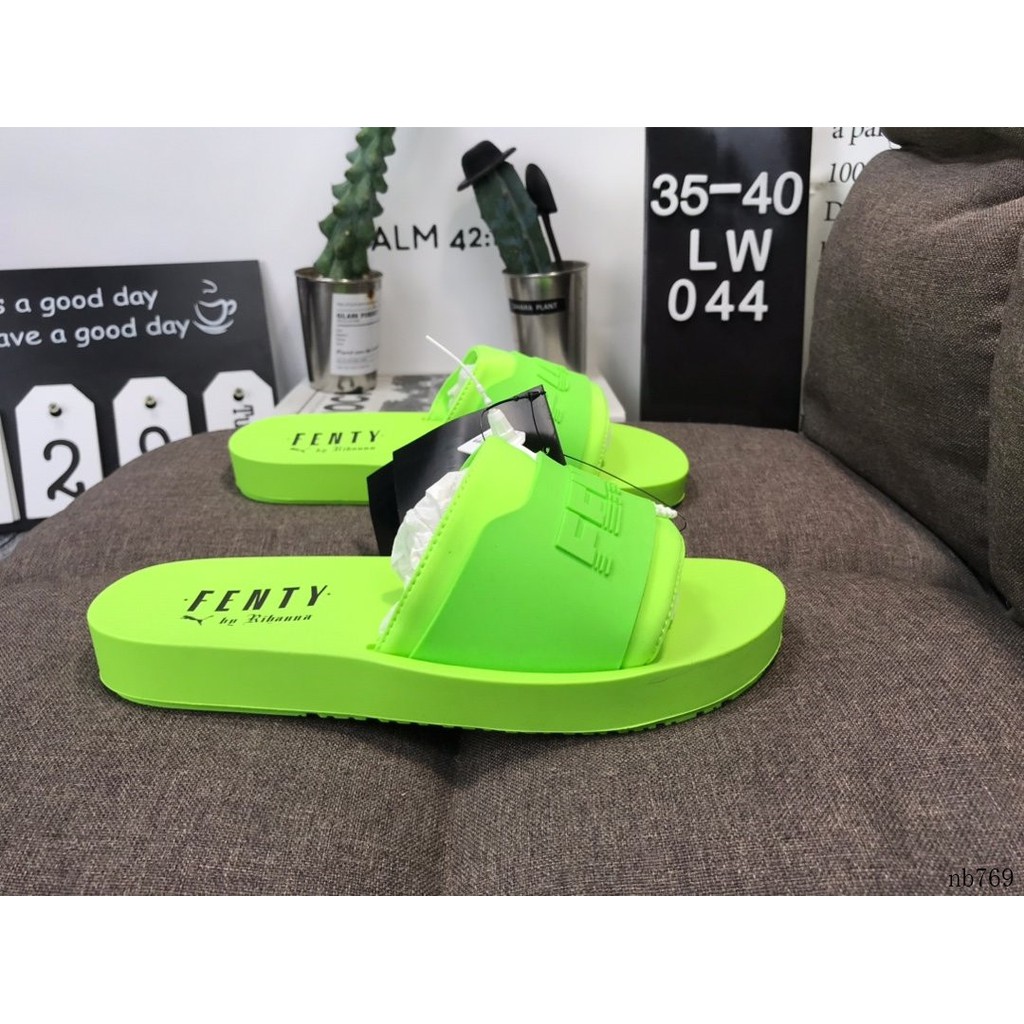 puma green slippers