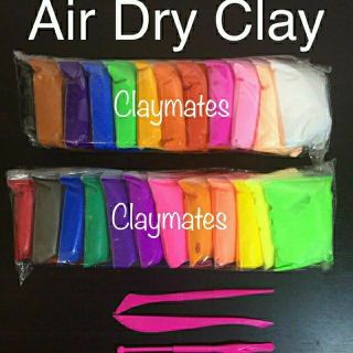 J K # AirDry Clay 24pcs per pack free 3 tools | Shopee Philippines