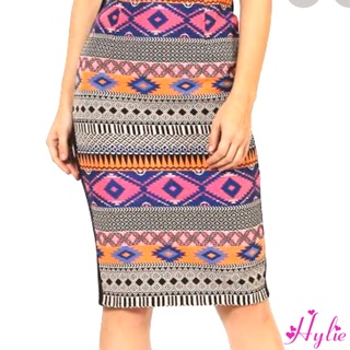 Hylie Printed Pencil Skirt (Can Fit 24-30inch Waistline)