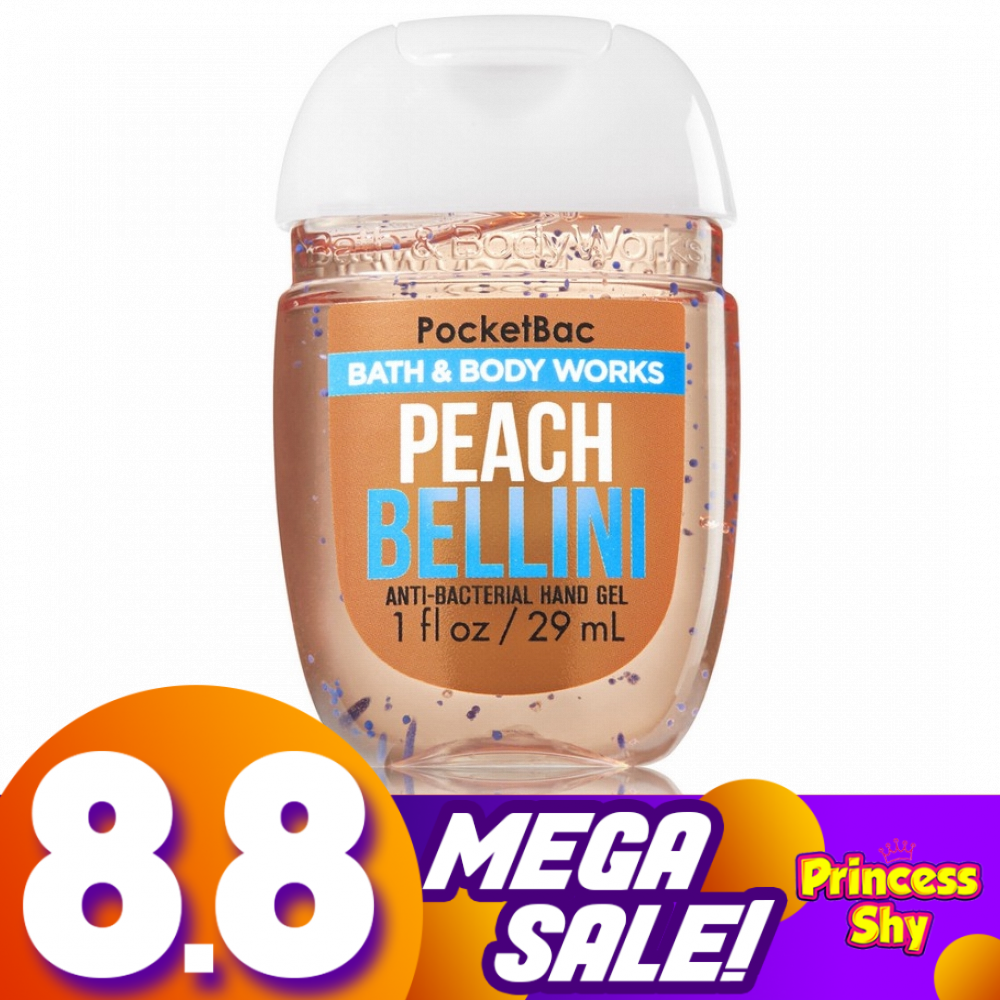Bath and Body Works Pocketbac Peach Bellini Antibacterial Hand Gel
