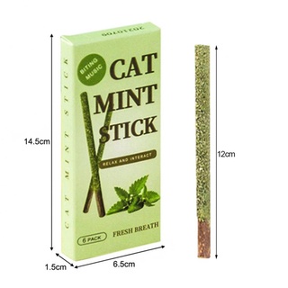 BESTLINK 6 Sticks/Box Cat Chewing Toys 100% Natural Silver Vine Catnip Toys Sticks Kittens Teeth Cleaning Stick F1U4 #9