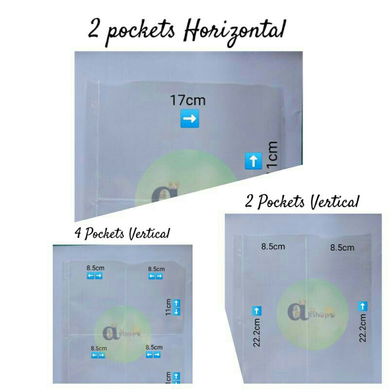 A5 Pocket Sleeves (5pcs minimum) 2 , 4 pockets sleeve sleeves Shopee