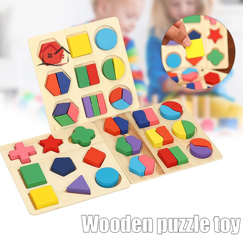 wooden shape puzzles for toddlers