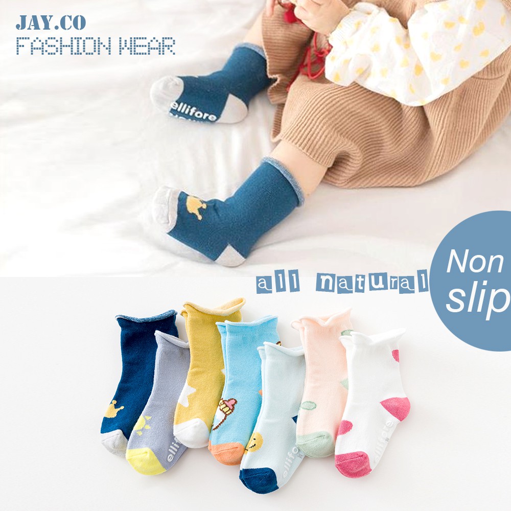 5 Pairs Individually packaged cartoon Nonslip Cotton Baby Long SocksSCSM2066L Shopee Philippines