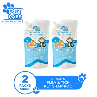 Petpals Flea and Tick Pet Shampoo 500ml Pack of 2