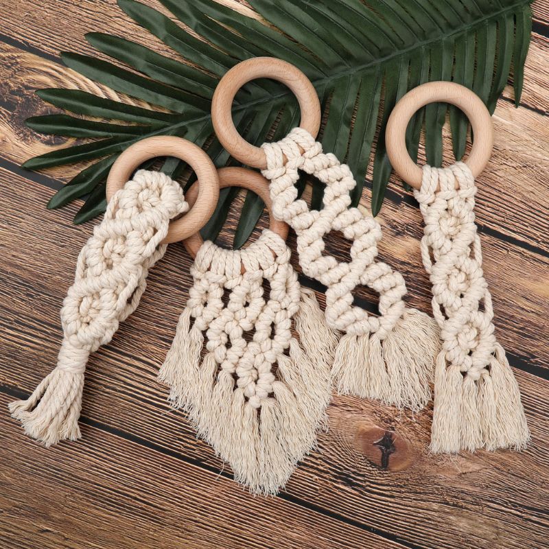 macrame teething ring