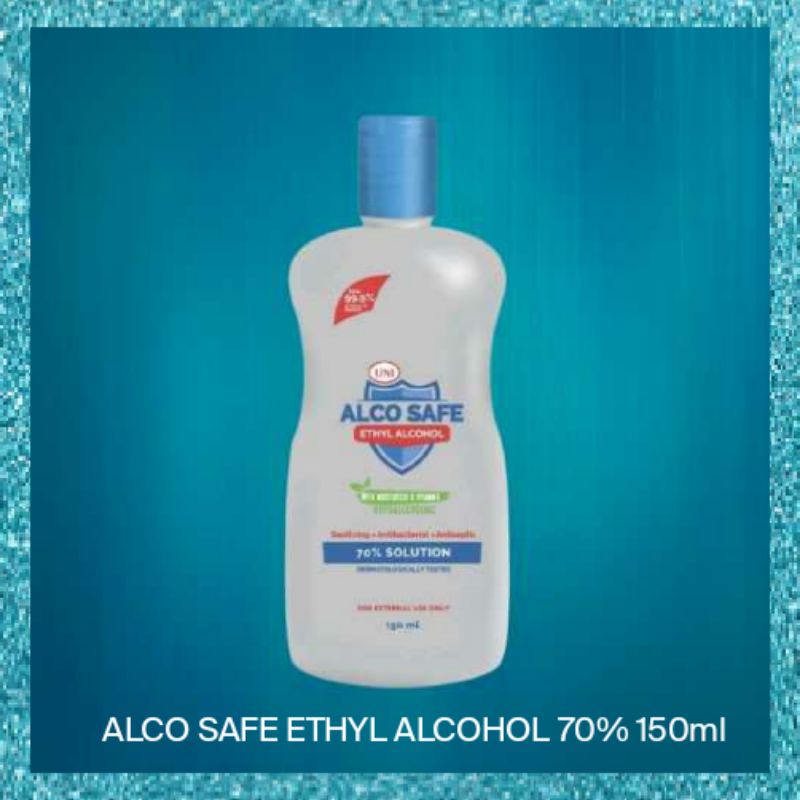 ALCO SAFE ETHYL ALCOHOL 70% 150ml | Shopee Philippines