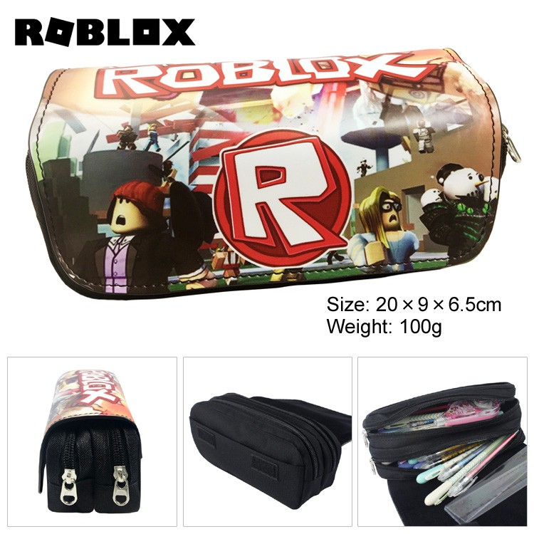 Roblox Game Cartoon Canvas Students Stationery Pencil Case - details about game roblox face cartoon canvas pencil case zipper pen bag school supplies