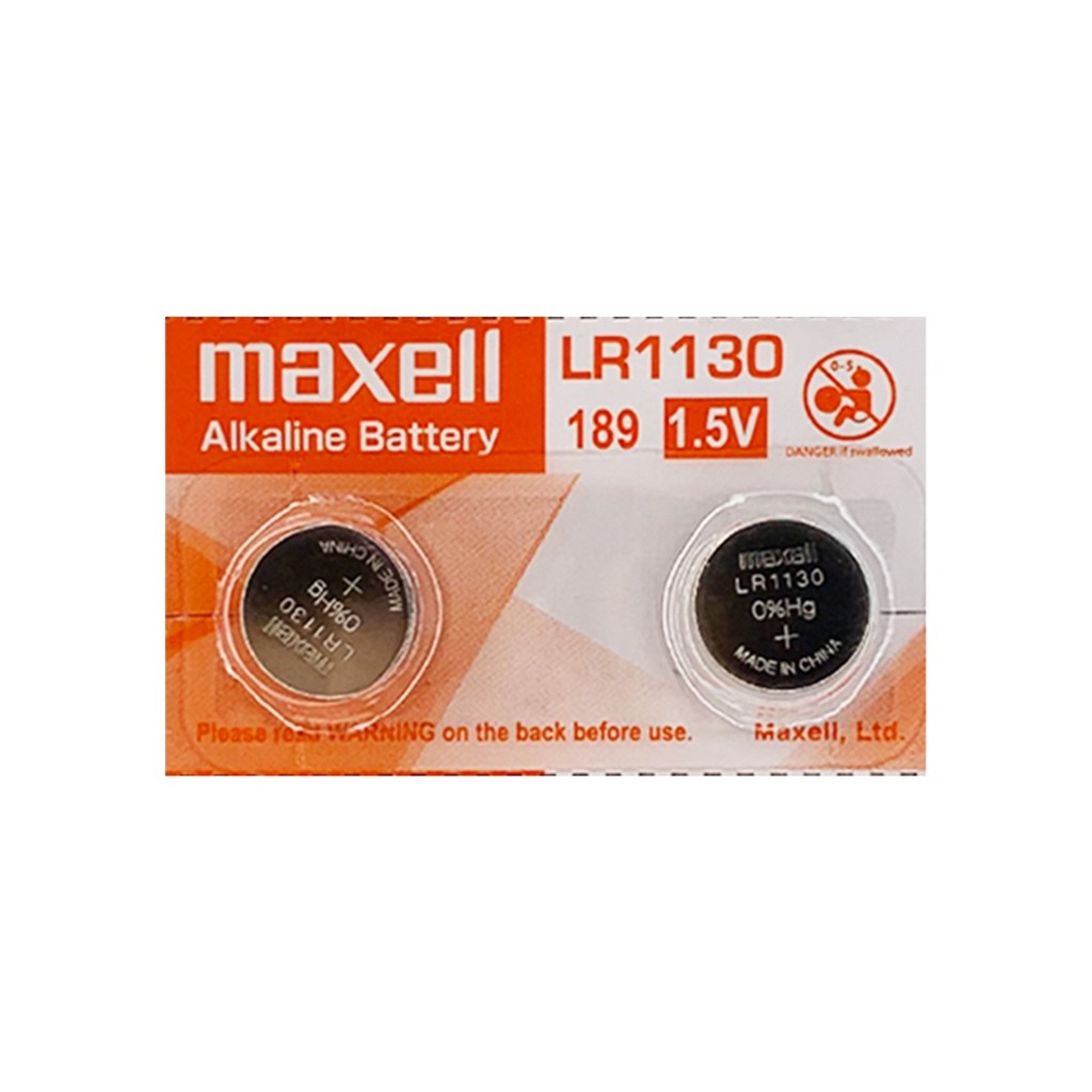 LR1130 (189) Original Maxell Alkaline Battery 1.5V (2PIECE) | Shopee ...