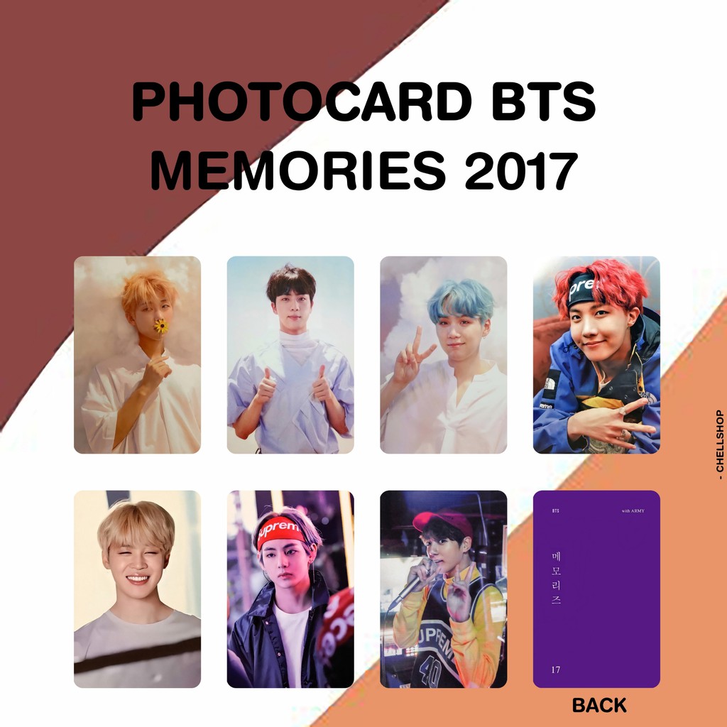 1pc Multi Variant BTS Memory 2017 Design Art Cartoon 260gr Photocard Size  5.5x8.5cm Double Sided for Fans Collection | Shopee Philippines