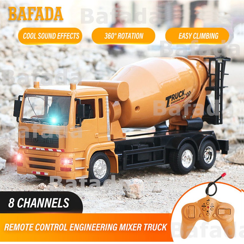 Remote Control Tipper Mixer Truck 8 channels 2.4G RC Excavation