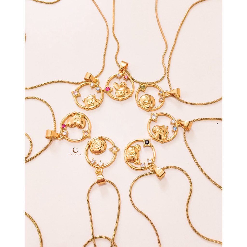 Celeste BTS BT21 Army Inspired Necklace Collection Fashion Accessories 