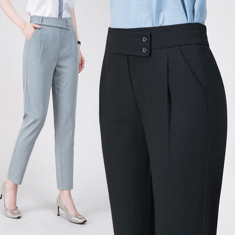 grey office trousers womens