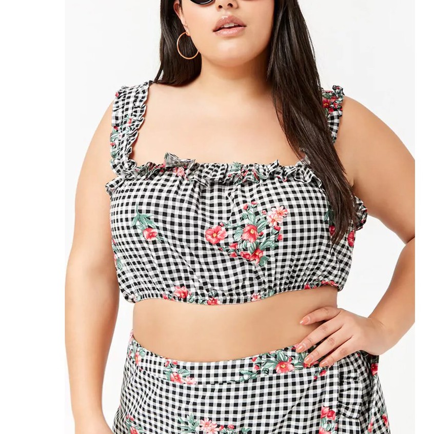 woven crop top forever 21