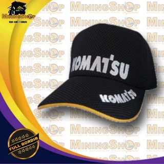 Komatsu Hat Embroidery Heavy Tool double mesh Nets KOMATSU LOGO #1