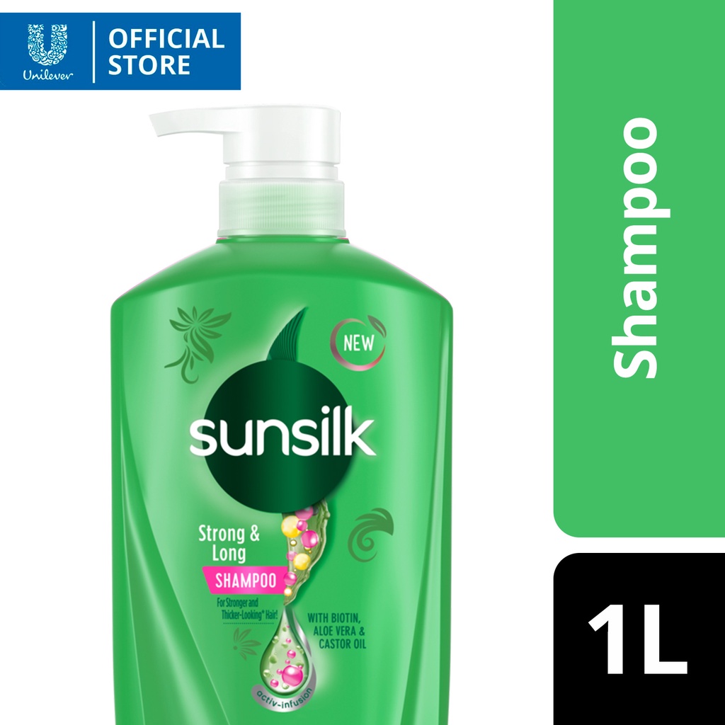 New Sunsilk Green Strong & Long 1L | Shopee Philippines