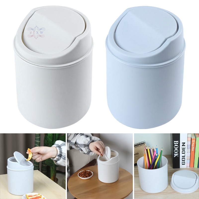Cod Countertop Mini Trash Can Swing Lid Removable Cover Table