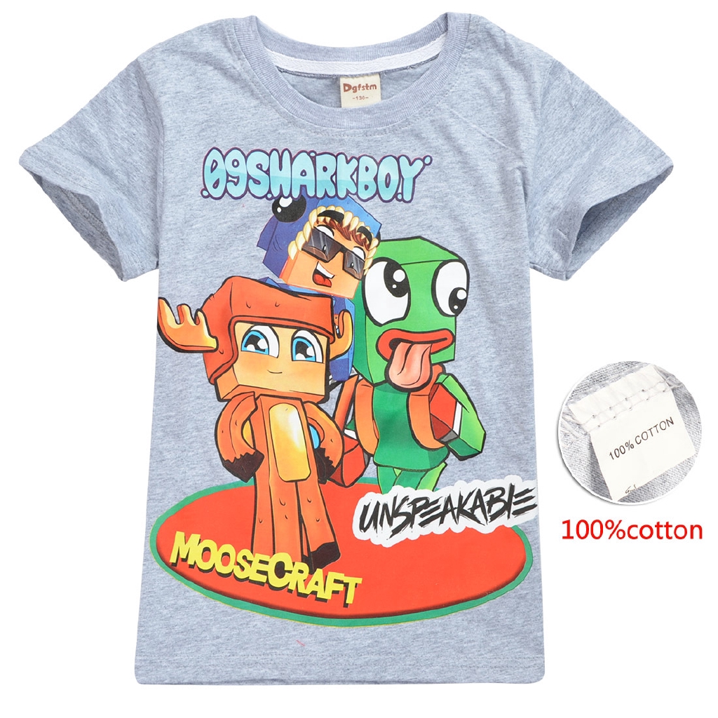 Tngstore Unspeakable Moosecraft Short Sleeve T Shirt Tops For Girl And Boy Shopee Philippines - tngstore t shirt roblox top short sleeve boy girl