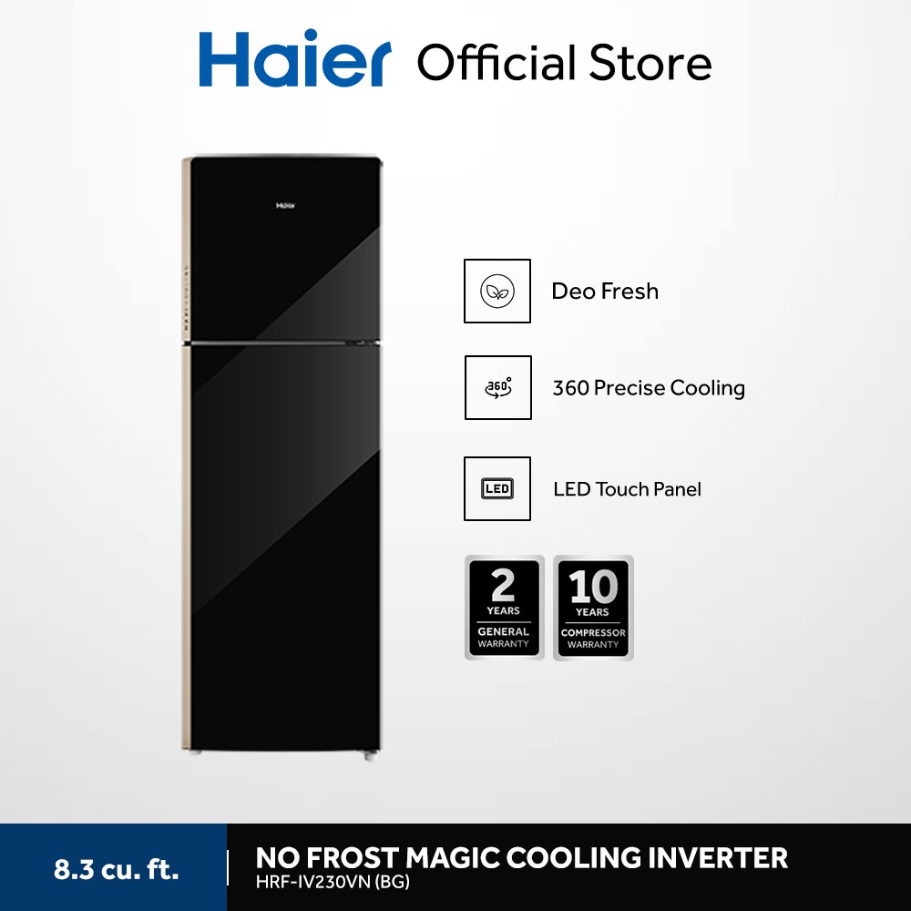 Haier HRFIV230VN (BG) 8.3 cu. ft. No Frost Twin Inverter Two Door