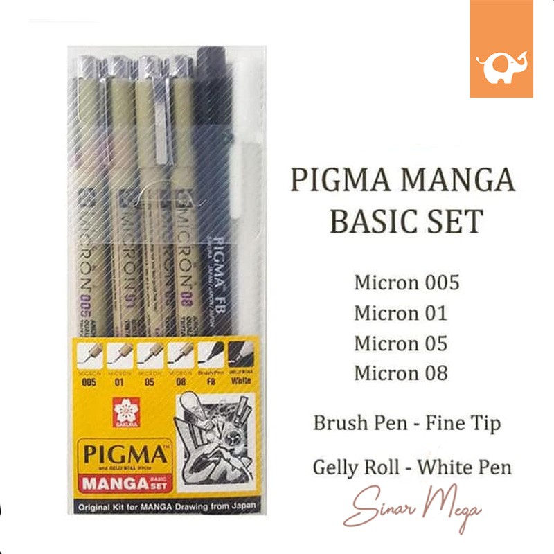 rem In de omgeving van Peuter Sakura Pigma Manga Basic Set Of 6 Quality Contents | Shopee Philippines