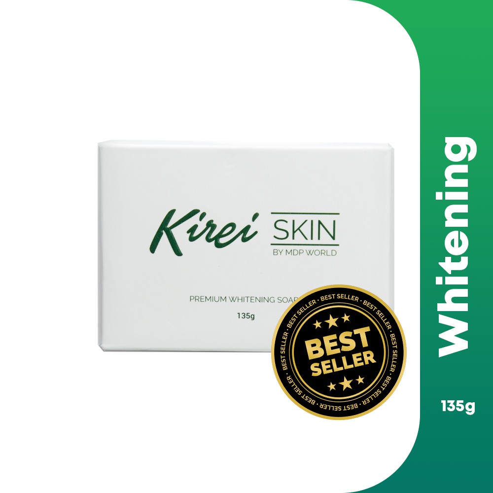 KIREI SKIN Premium Whitening Soap with Glutathione, Kojic, Snail Secretion Filtrate (135G
