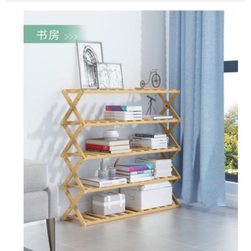 70cm 5 Tier Bamboo Shoe Rack Organizer Wooden Storage Shelves Stand Shelf 5 Layer Space Saving Rack Shopee Philippines