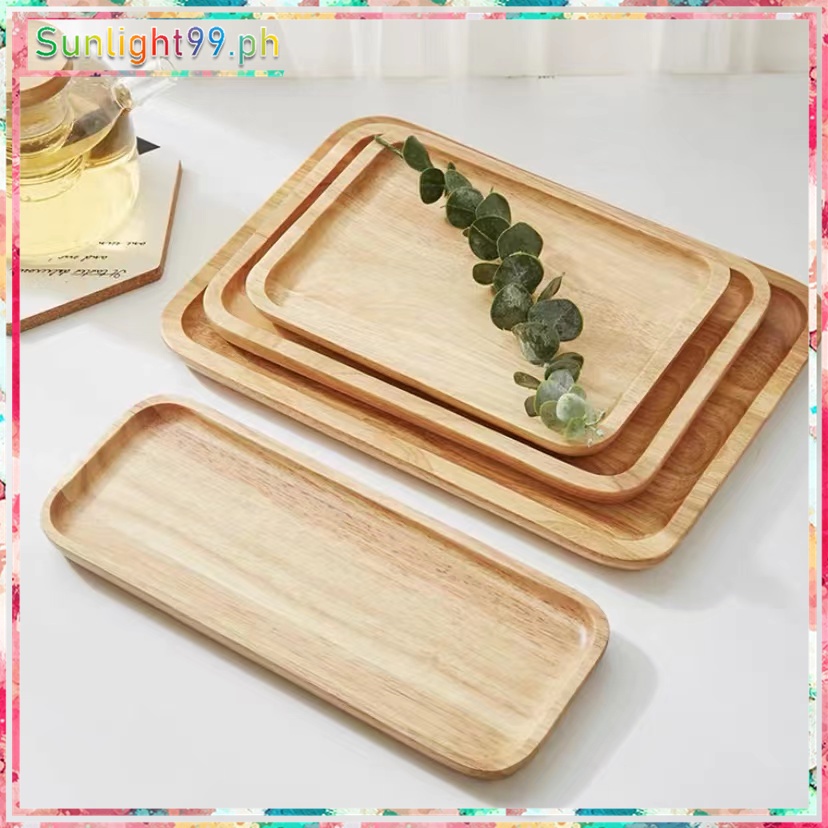 Beech wood serving tray,snac/fruit/breakfast/coffee food plate serving