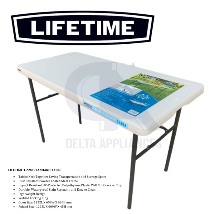 Lifetime Table 4ft (Straight 4seater) Shopee Philippines