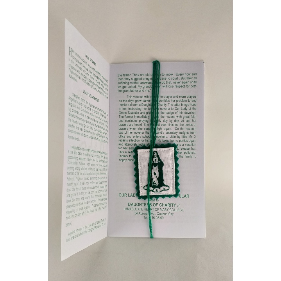 Green Scapular with Prayer Guide (Traditional Sacramental)
