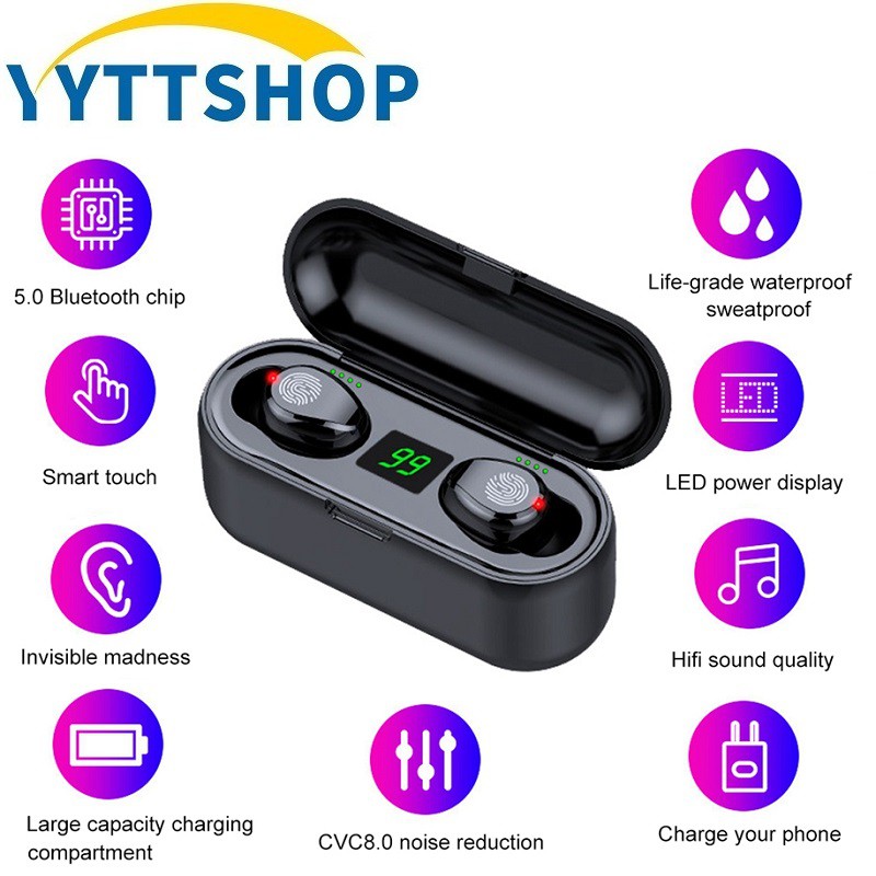 f9 earphone bluetooth