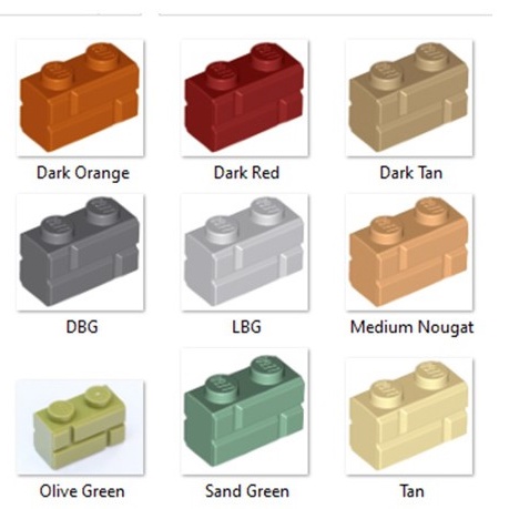 LEGO ® 10 x 98283 mur de pierre 1 x 2 gris foncé 6000311 c69 Masonry profils 