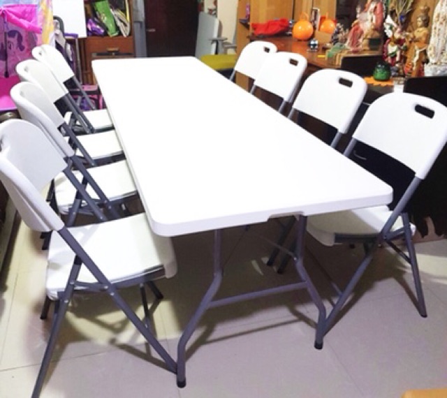 8ft folding table and chairs