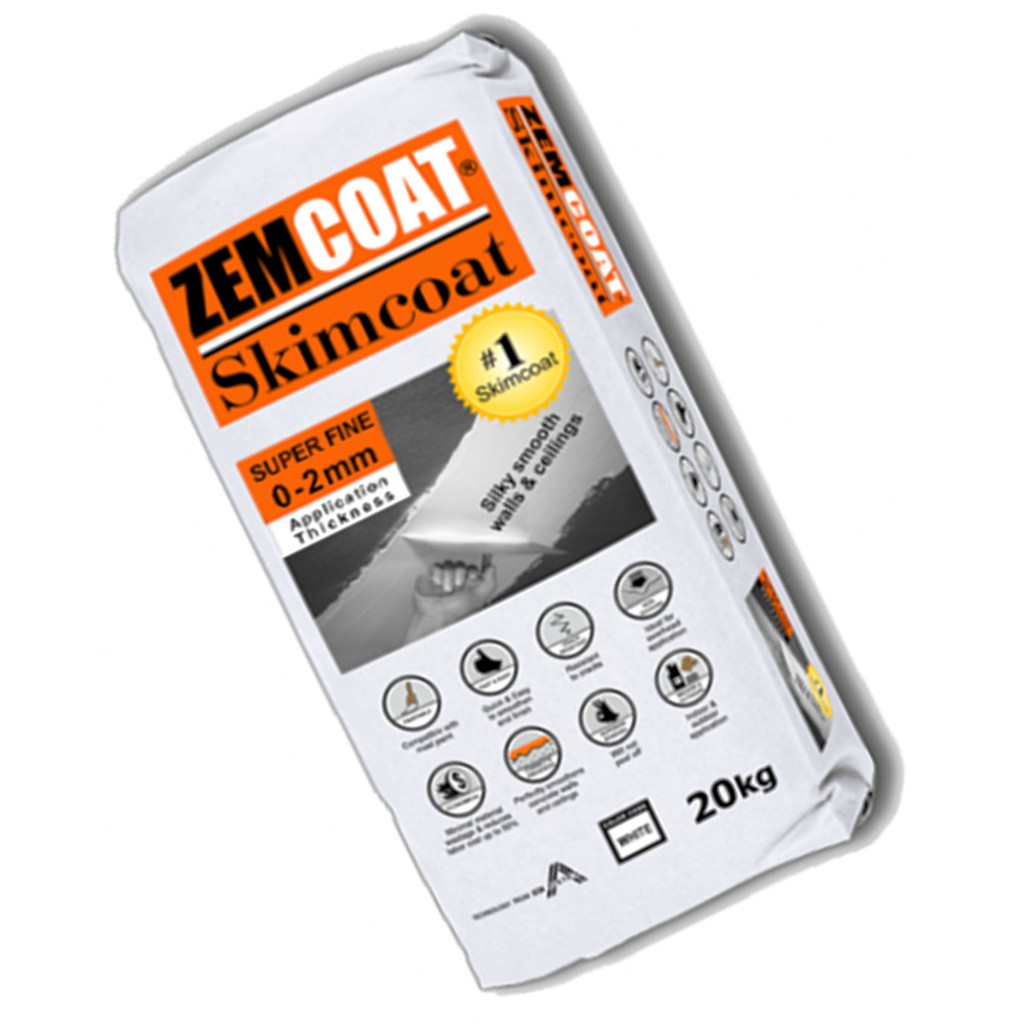 ORIGINAL ABC ZEMCOAT SKIMCOAT WHITE COLOR ( TINGI 1 KILO ) Shopee