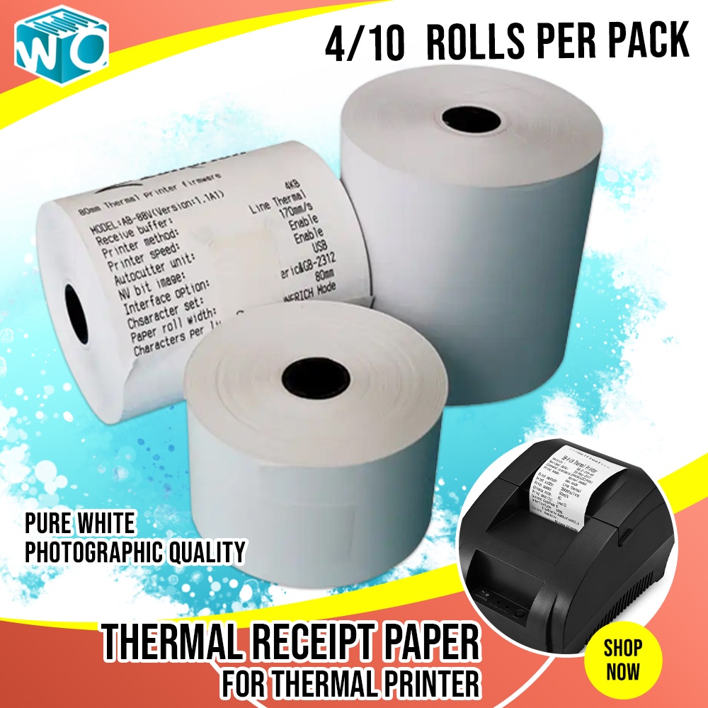 1 Roll Thermal Paper 57mm X 50mm 57mm X 40mm 57mm X 30mm For Pos Thermal Receipt Printer 5963