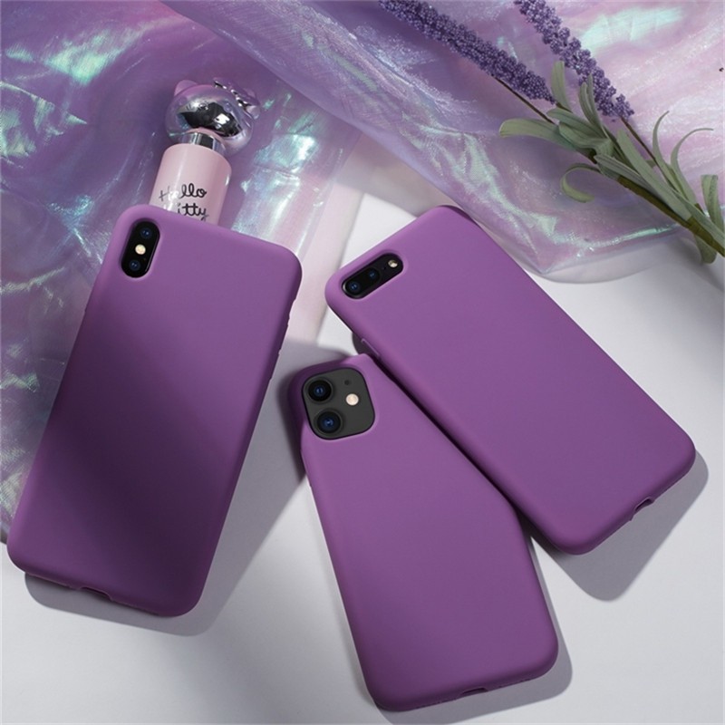 Purple Original Liquid Silicone Phone Case iPhone 11 Case ...