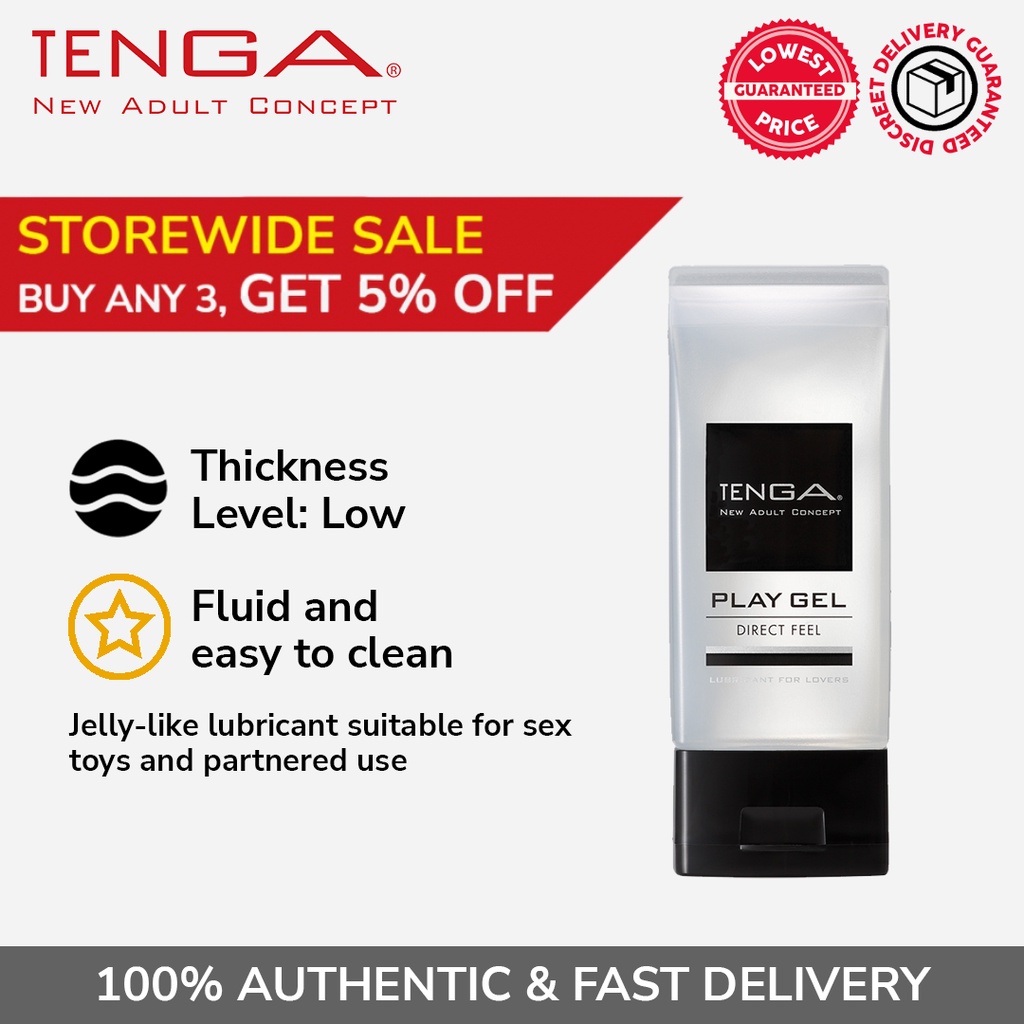 TENGA Play Gel Lubricant Direct Feel 160Ml [WaterBased Lubricant for