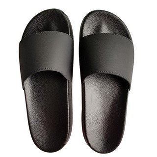 JEIKY Couple's 1pc Classic Rubber Plain Black Sandals Comfort Slippers #SM198 (ADD ONE SIZE) #3