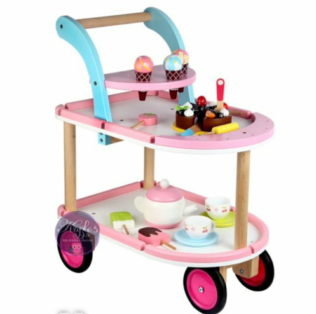 kids wooden ice cream cart