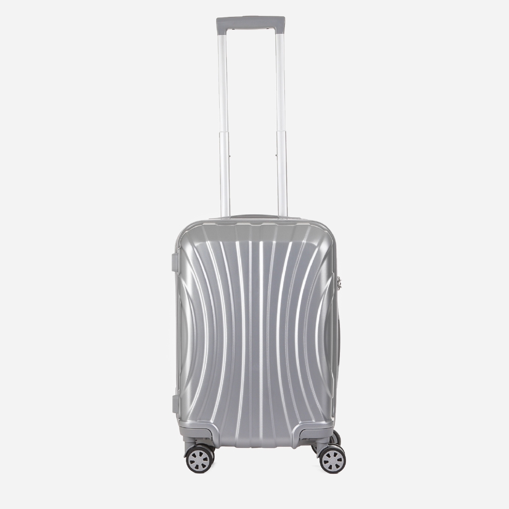 silver hard case luggage