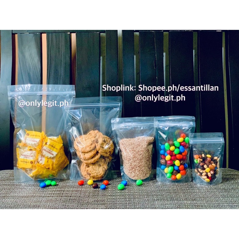 25pcs Stand Up Plastic with Ziplock Clear Glossy (Part2)
