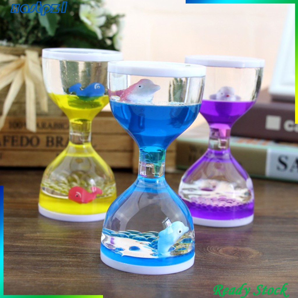 Ready Stock] Dolphin Hourglass Floating Oil Liquid Motion Bbler Timer ...