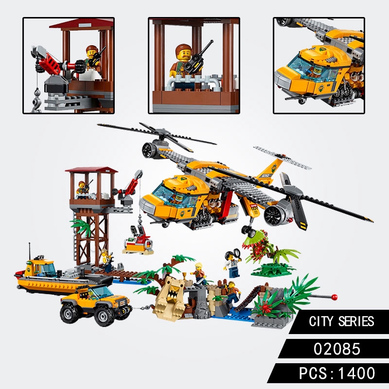 lego jungle air drop helicopter