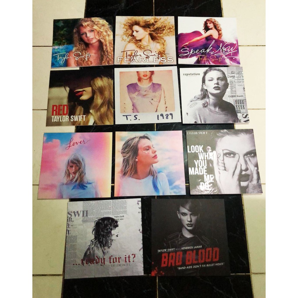 Taylor Swift 10x10 Singlealbum Covers Vinyl Style Uvdx5 Print On Sintra Board